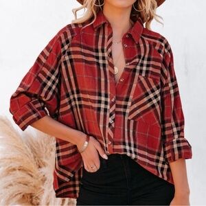 LAWLESS Red Plaid Button-Down Shirt
